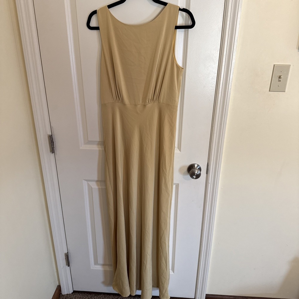 Baltic Born Molly Mod Maxi Dress in Pale Mustard Large Wedding Semi‎ Formal